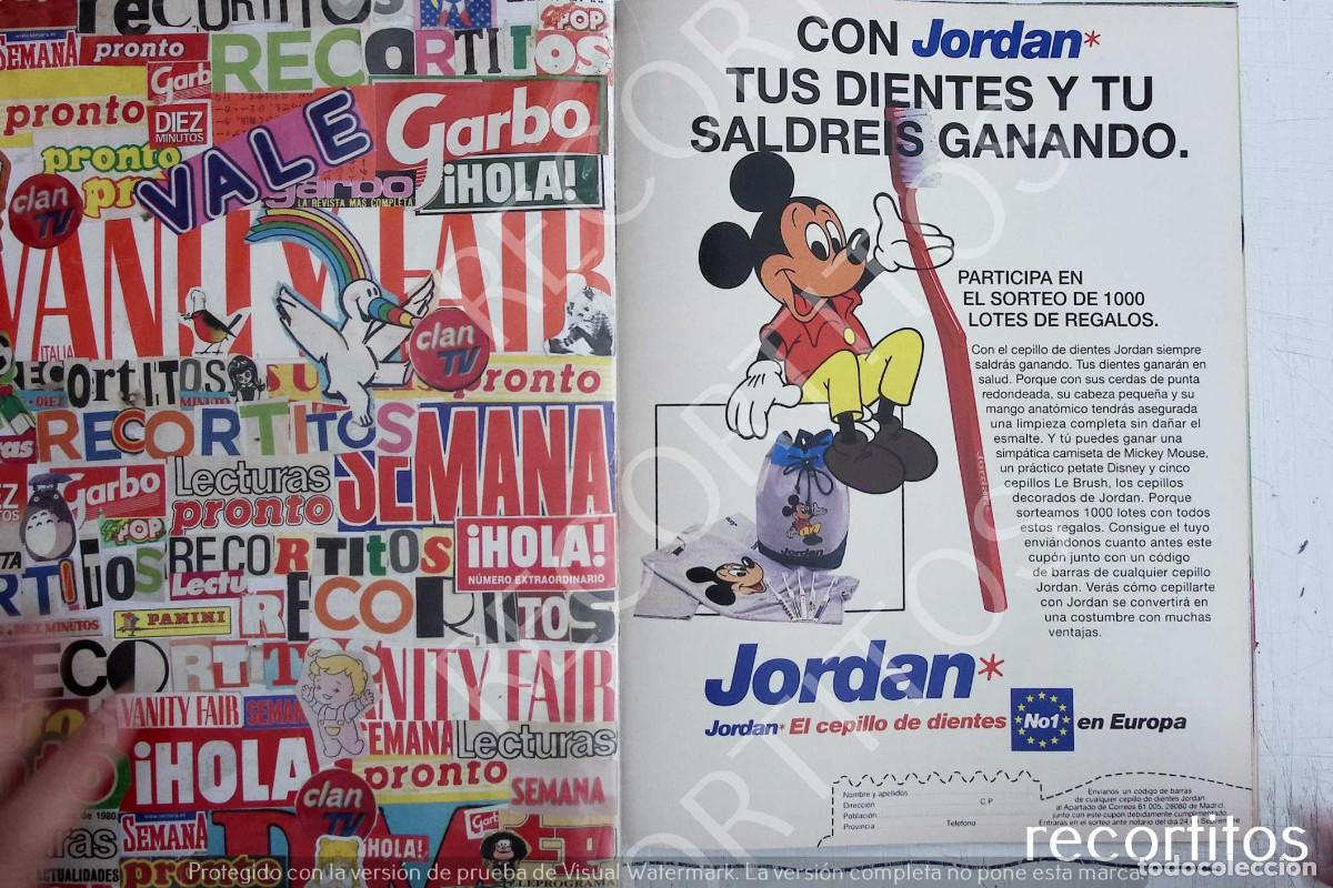 Coleccionismo de revistas y peri&oacute;dicos: JORDAN DENTIFRICO MICKEY MOUSE ANUNCIO PUBLICIDAD