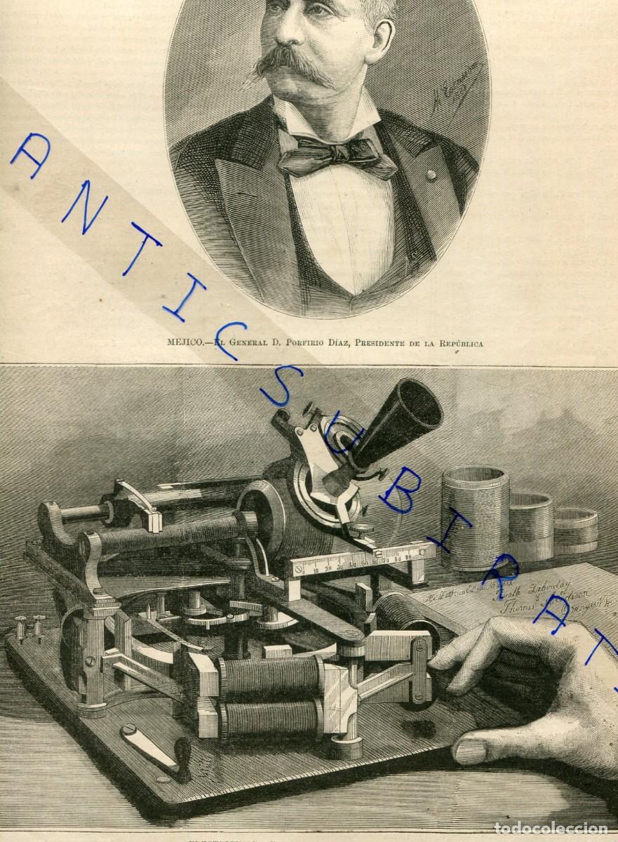Coleccionismo de Revistas y Peri&oacute;dicos: REVISTA A&Ntilde;O 1888 TUMBA DE VICTOR HUGO ILUSTRACION DEL FONOGRAFO DE EDISON PELEA DE GALLOS FILIPINAS