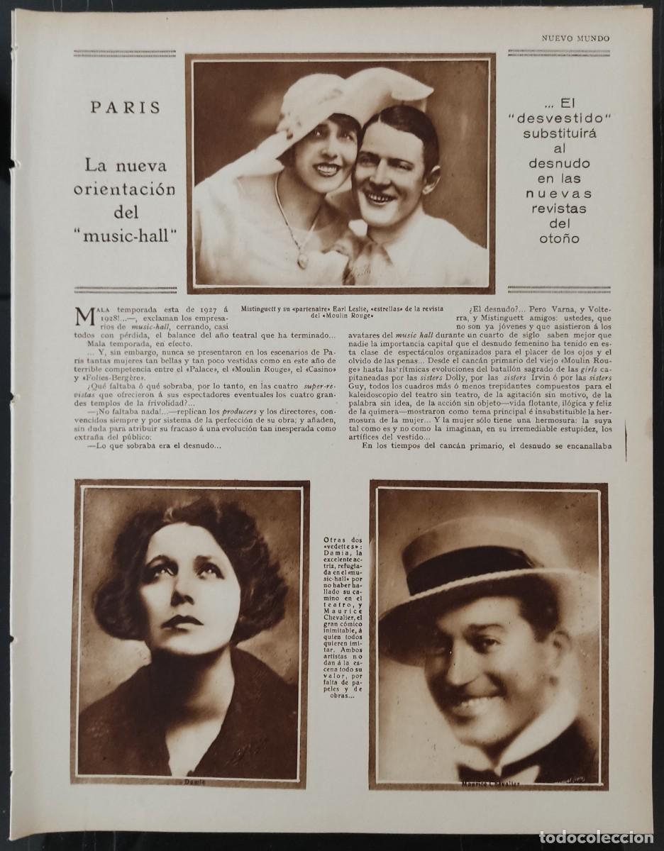 Coleccionismo de Revistas y Peri&oacute;dicos: Hoja revista nuevo mundo,1928, Emilio Carrere, Antonio G. de Linares, Blanco Coris