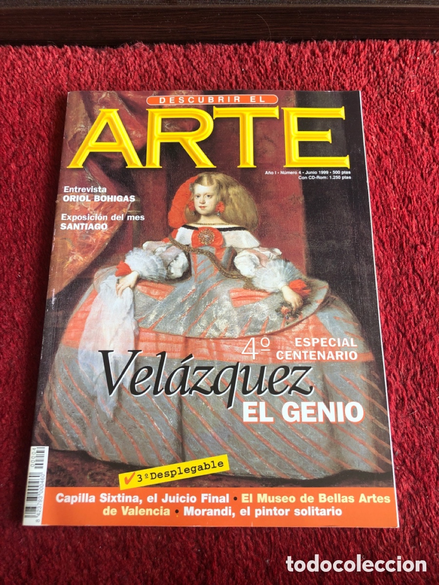 Coleccionismo de revistas y peri&oacute;dicos: Descubrir el arte. N&uacute;mero 4. Velazquez, el genio. Capilla sixtina. Santiago. Morandi.