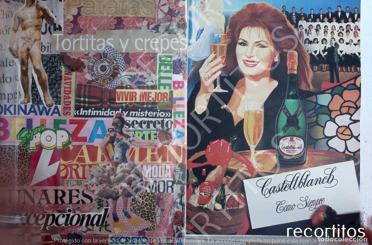 Coleccionismo de Revistas y Peri&oacute;dicos: FAMOSOS EN LA PUBLICIDAD ROCIO JURADO ANUNCIO CAVA CASTELLBLANCH