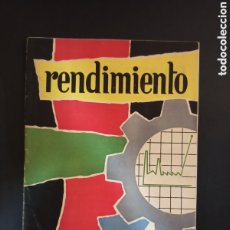 Coleccionismo de Revistas y Periódicos: REVISTA RENDIMIENTO. CENTRO GALLEGO DE PRODUCTIVIDAD. VIGO, 1958. GALICIA.