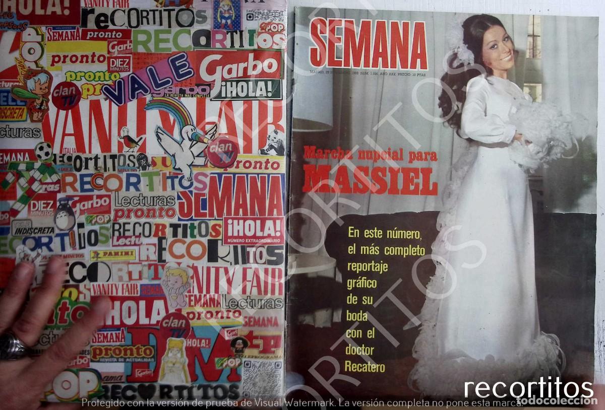 Coleccionismo de Revistas y Peri&oacute;dicos: MASSIEL BODA RECORTE PORTADA