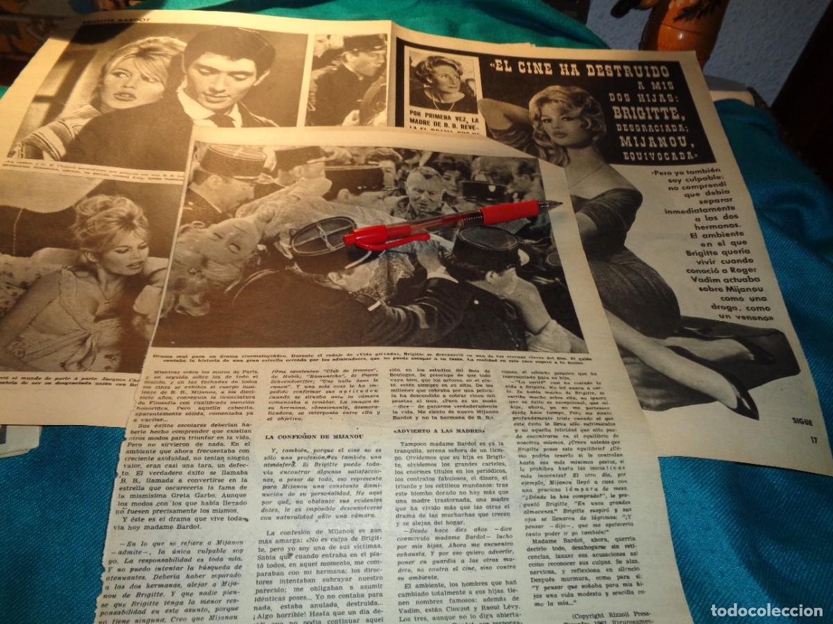 Coleccionismo de Revistas y Peri&oacute;dicos: RECORTE : ENTREVISTA CON LA MADRE DE BRIGITTE BARDOT. TRIUNFO, DCMBRE 1961
