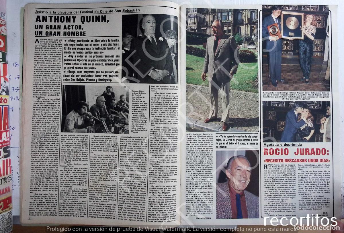 Coleccionismo de Revistas y Peri&oacute;dicos: ANTHONY QUINN ROCIO JURADO