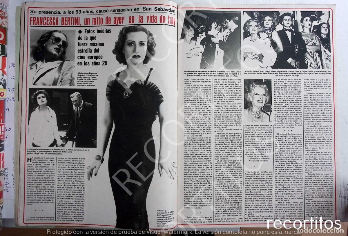Coleccionismo de Revistas y Peri&oacute;dicos: FRANCESCA BERTINI FABIO TESTI MIGUEL BOSE NORMA DUVAL