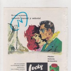 Coleccionismo de Revistas y Periódicos: PUBLICADAD T 1960. ANUNCIO FIJADOR LUCKY. MAS + FAGOR. COCINAS CON TECNICA FARGAS (REVERSO)
