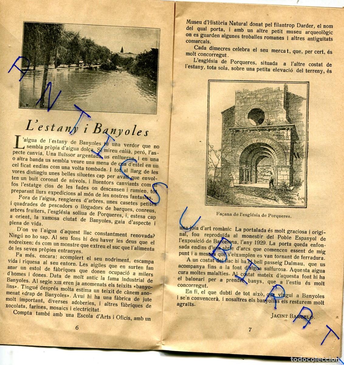 Coleccionismo de Revistas y Peri&oacute;dicos: REVISTA A&Ntilde;O 1936 BANYOLES PORQUERES LES BASES DE MANRESA SANT PERE DE RIUDEVITLLES SANTIAGO RUSI&Ntilde;OL