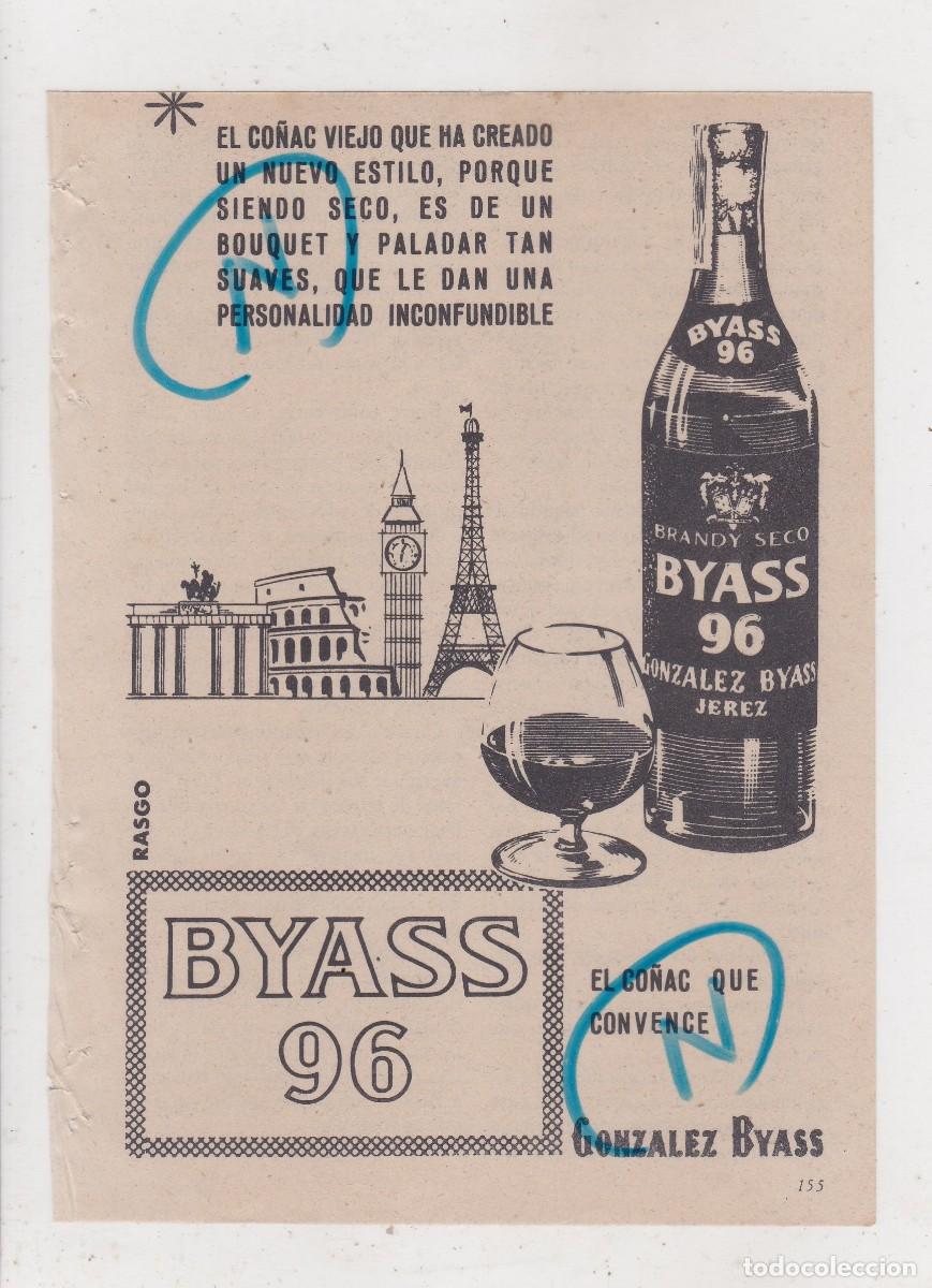 Coleccionismo de Revistas y Peri&oacute;dicos: PUBLICIDAD T 1960. ANUNCIO BRANDY SECO BYASS 96. GONZALEZ BYASS