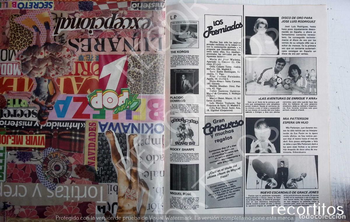 Coleccionismo de Revistas y Peri&oacute;dicos: GRACE JONES ENRIQUE Y ANA PLACIDO DOMINGO MIGUEL BOSE EL PUMA