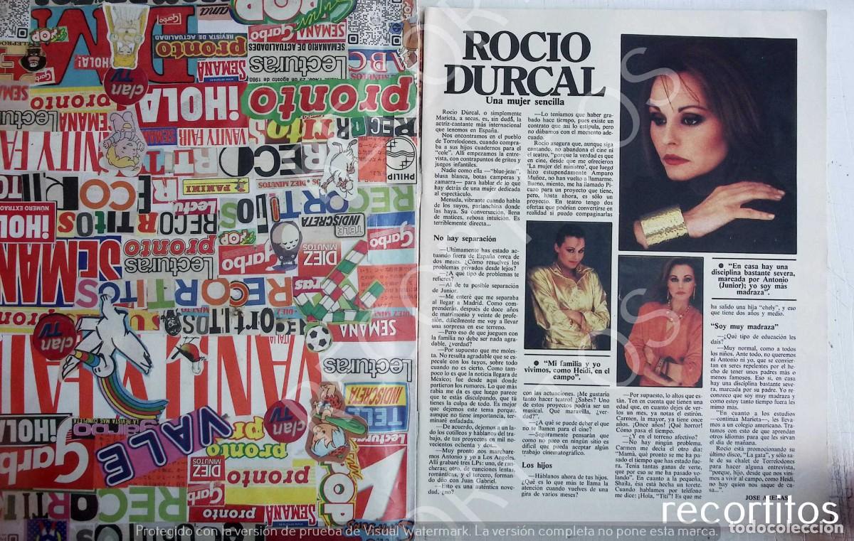 Coleccionismo de Revistas y Peri&oacute;dicos: ROCIO DURCAL