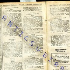 Coleccionismo de Revistas y Periódicos: DIARI ANY 1937 GUERRA CIVIL MONTELLA MARTINET MONTESQUIU PAULS MONTORNES SASSERRA SAVALLA DEL COMPTA