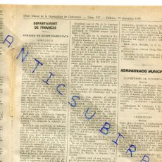 Coleccionismo de Revistas y Periódicos: DIARI ANY 1937 GUERRA AIGUESTOSES DE LLOBREGAT ALMACELLES BADALONA COLLSUSPINA ESPOLLA ESPONELLA