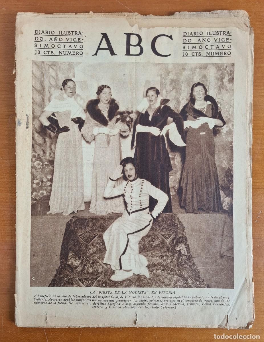 Coleccionismo de Revistas y Peri&oacute;dicos: Diario ABC Fiesta de la Modista Vitoria 1932