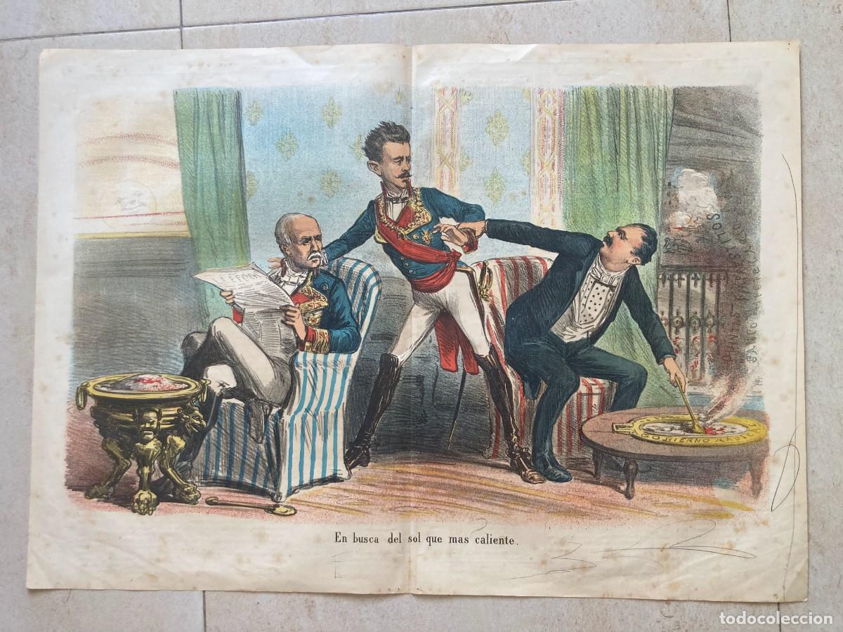 Coleccionismo de Revistas y Peri&oacute;dicos: LA FLACA, periodico sat&iacute;rico semanal.Tomo II, Num. 45 del 29-12-1872. Buscando el sol... Revista