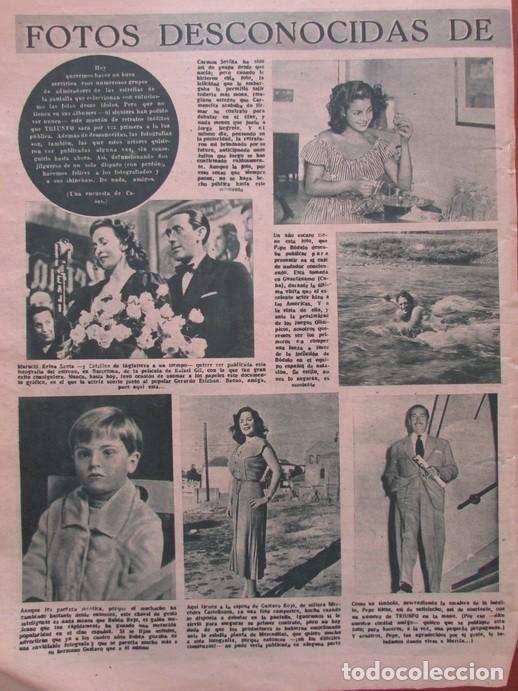 Coleccionismo de Revistas y Peri&oacute;dicos: RECORTE REVISTA TRIUNFO 313 1952 CARMEN SEVILLA, MERCEDES CASTELLANOS, MARUCHI REINA SANTA