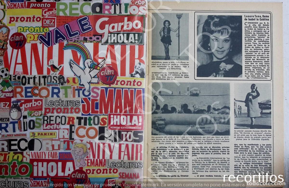 Coleccionismo de revistas y peri&oacute;dicos: MIREILLE MATHIEU LOLA FLORES LUCERO TENA