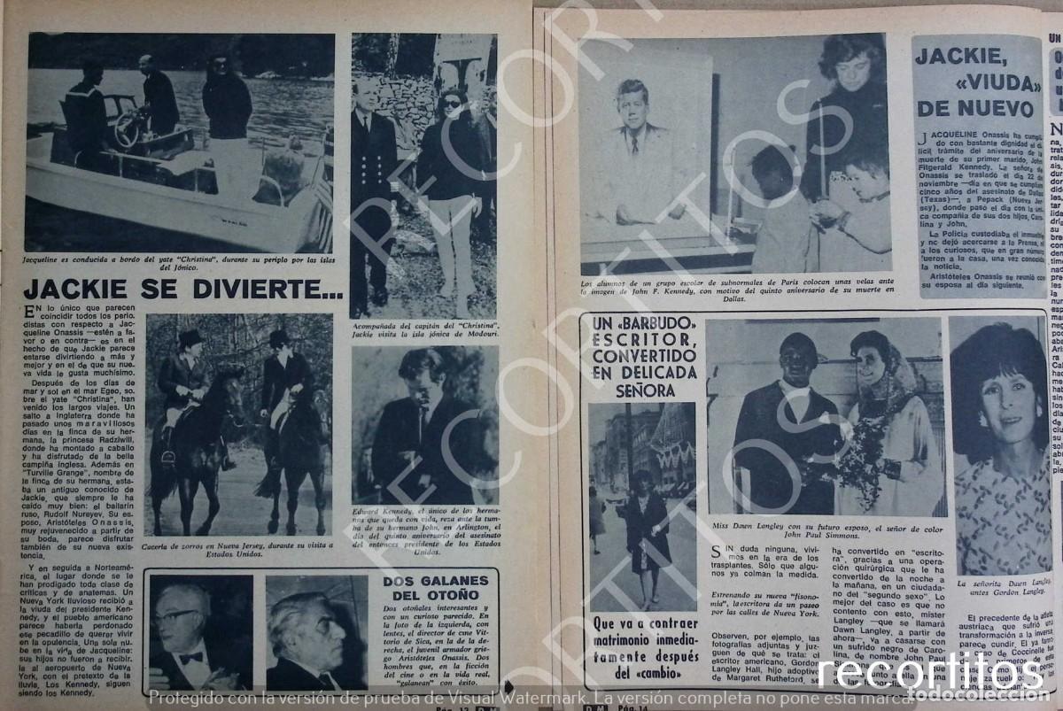 Collezionismo di Riviste e Giornali: jacqueline kennedy jackie onassis