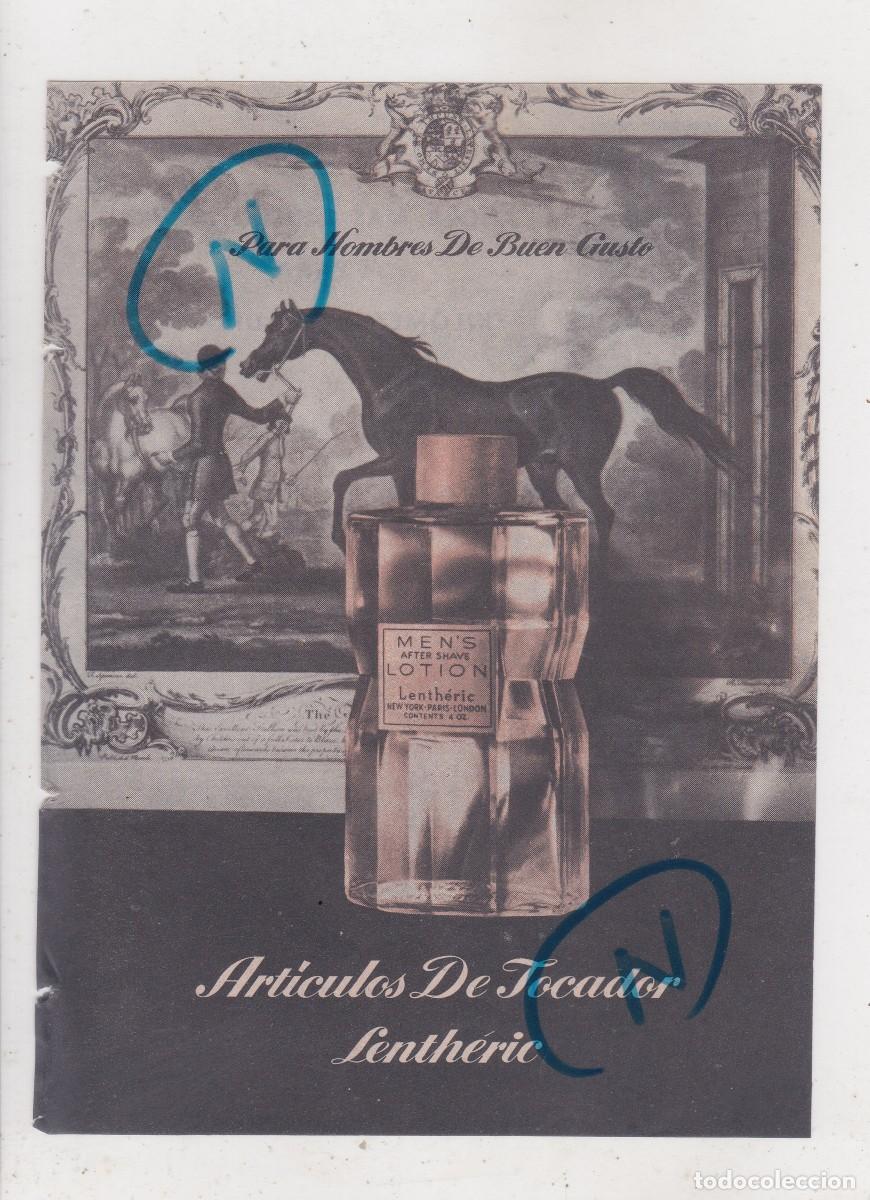 Sammeln von Zeitschriften und Zeitungen: PUBLICIDAD 1947. ANUNCIO ART&Iacute;CULOS DE TOCADO LENTH&Eacute;RIC