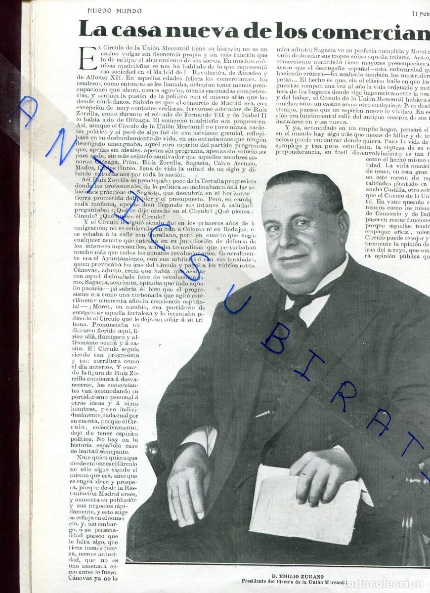 Sammeln von Zeitschriften und Zeitungen: REVISTA A&Ntilde;O 1916 JOAQUIN COSTA CIRCULO DE LA UNION MERCANTIL DE MADRID EMILIO ZURANO CONDE PE&Ntilde;ALVER