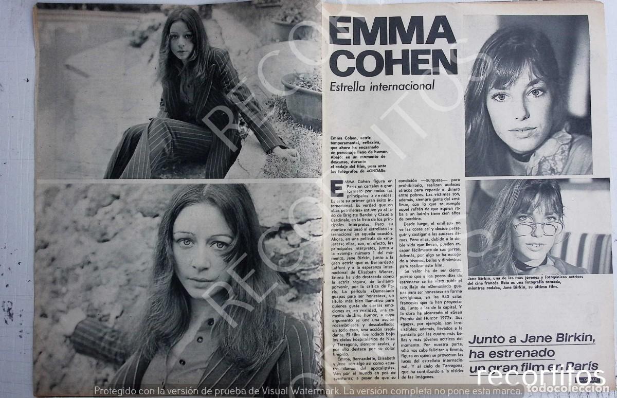Collezionismo di Riviste e Giornali: JANE BIRKIN EMMA COHEN
