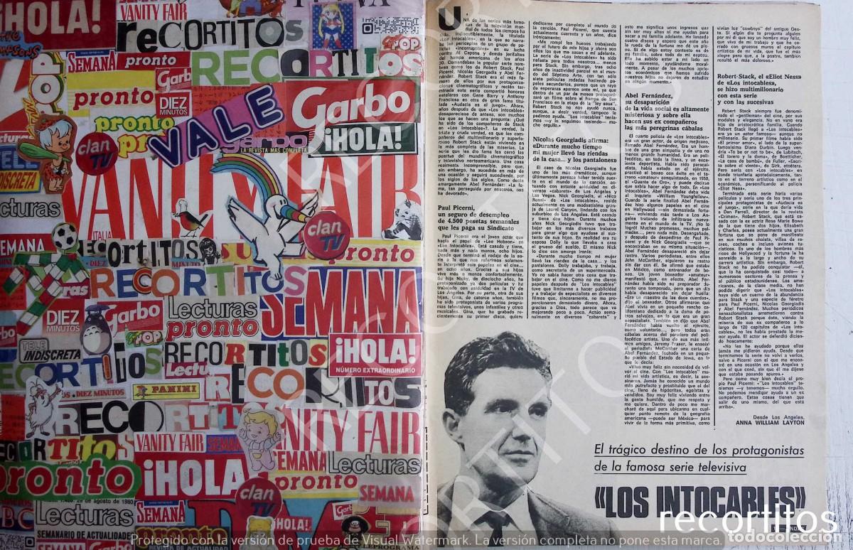 Coleccionismo de revistas y peri&oacute;dicos: ROBERT STACK ELIOT NESS LOS INTOCABLES - Foto 1