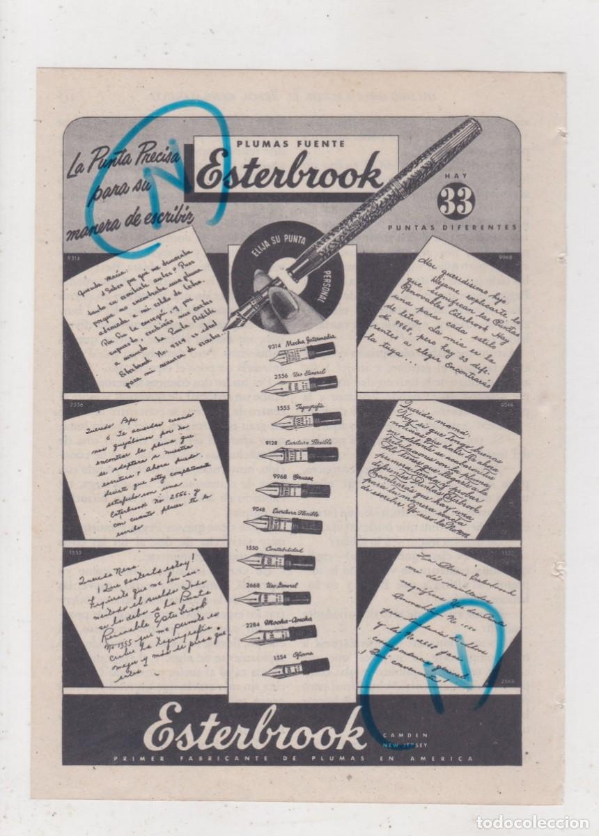 Sammeln von Zeitschriften und Zeitungen: PUBLICIDAD 1947. ANUNCIO PLUMAS FUENTE ESTERBROOK