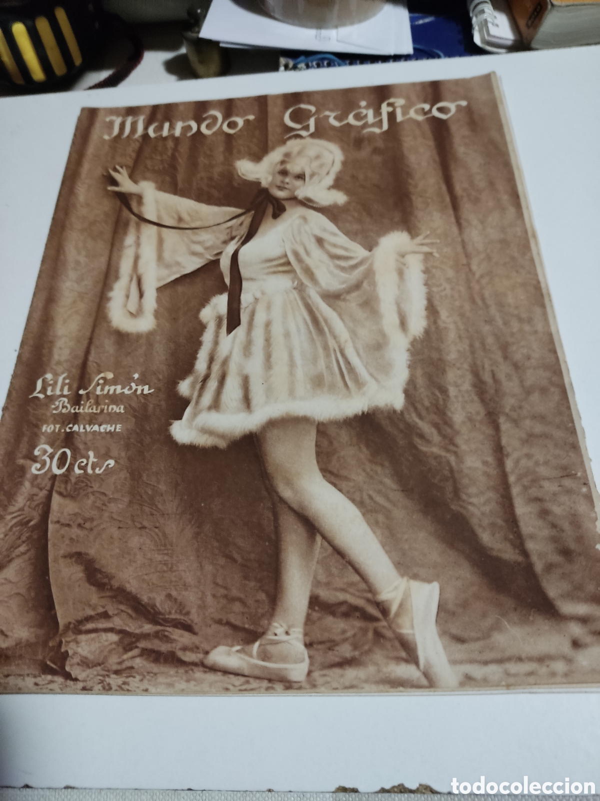 Coleccionismo de Revistas y Peri&oacute;dicos: Revista antigua mundo gr&aacute;fico Lili Sim&oacute;n,bailarina, San Sebasti&aacute;n,feria valenciana, Santander etc