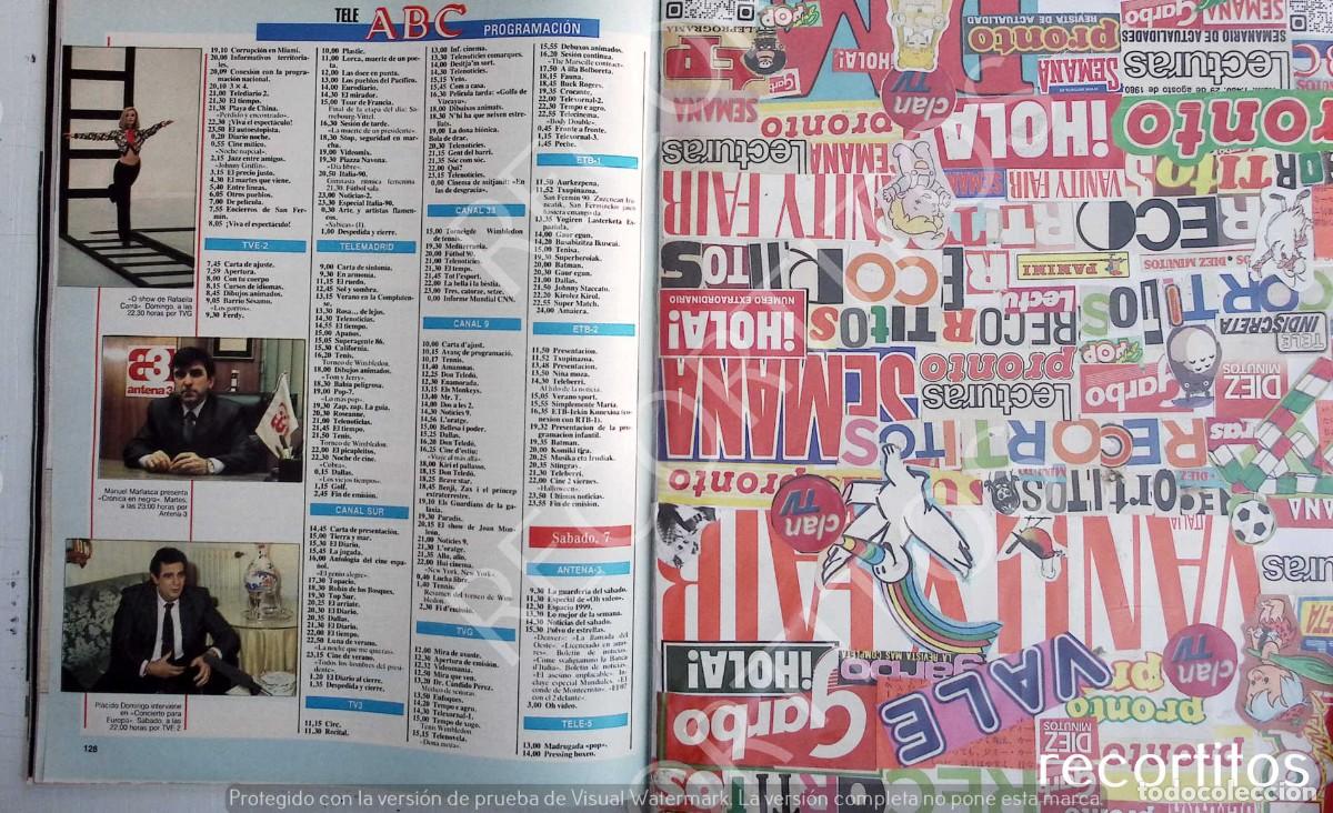 Coleccionismo de Revistas y Peri&oacute;dicos: RAFFAELLA CARRA PLACIDO DOMINGO