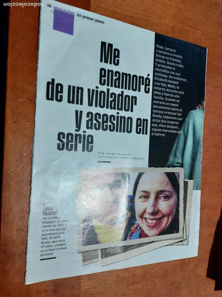 Collezionismo di Riviste e Giornali: TED BUNDY. SU MUJER. 3 P&Aacute;GINAS. ART&Iacute;CULO EXTRAIDO DE REVISTA. BUEN ESTADO