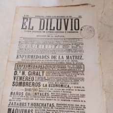 Coleccionismo de Revistas y Periódicos: PERIODICO 1884 LA INUNDACION EN GERONA. EPIDEMIA DE COLERA . EL NAUFRAGIO DEL GRAVINA