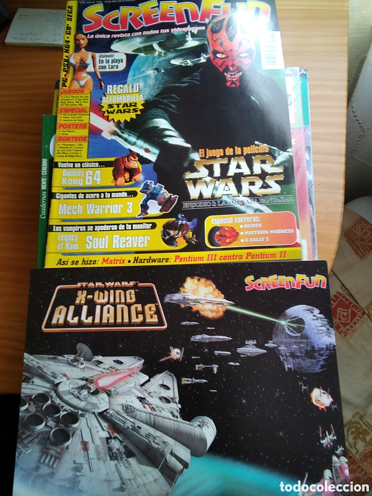 Coleccionismo de Revistas y Peri&oacute;dicos: Screen fun revista consolas n&uacute;mero 2 a&ntilde;o 1999 julio incluye alfombrilla star wars