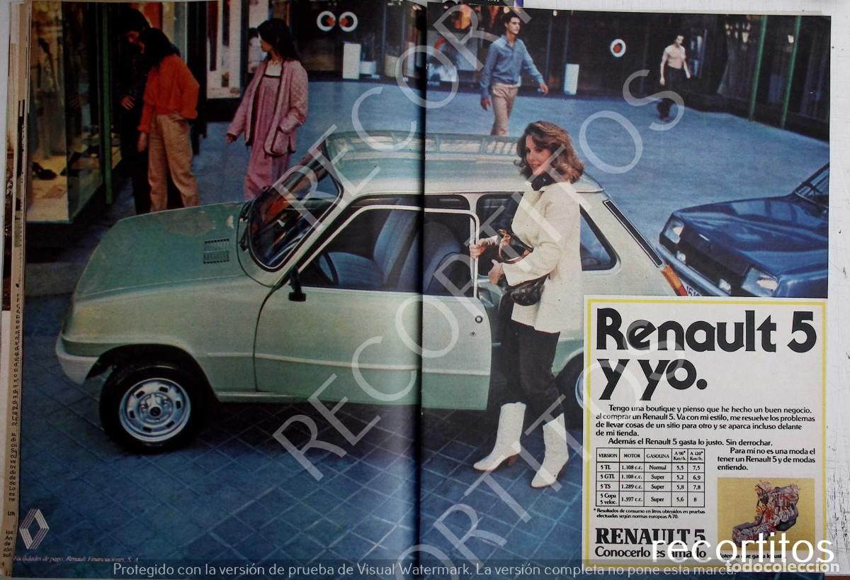 Coleccionismo de Revistas y Peri&oacute;dicos: RENAULT 5 ANUNCIO PUBLICIDAD