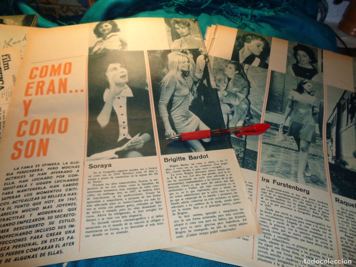 Coleccionismo de Revistas y Peri&oacute;dicos: RECORTE : COMO ERAN Y COMO SON : URSULA ANDRESS, BRIGITTE BARDOT, RAQUEL.. FOTOGRAMAS, OCTBRE 1967