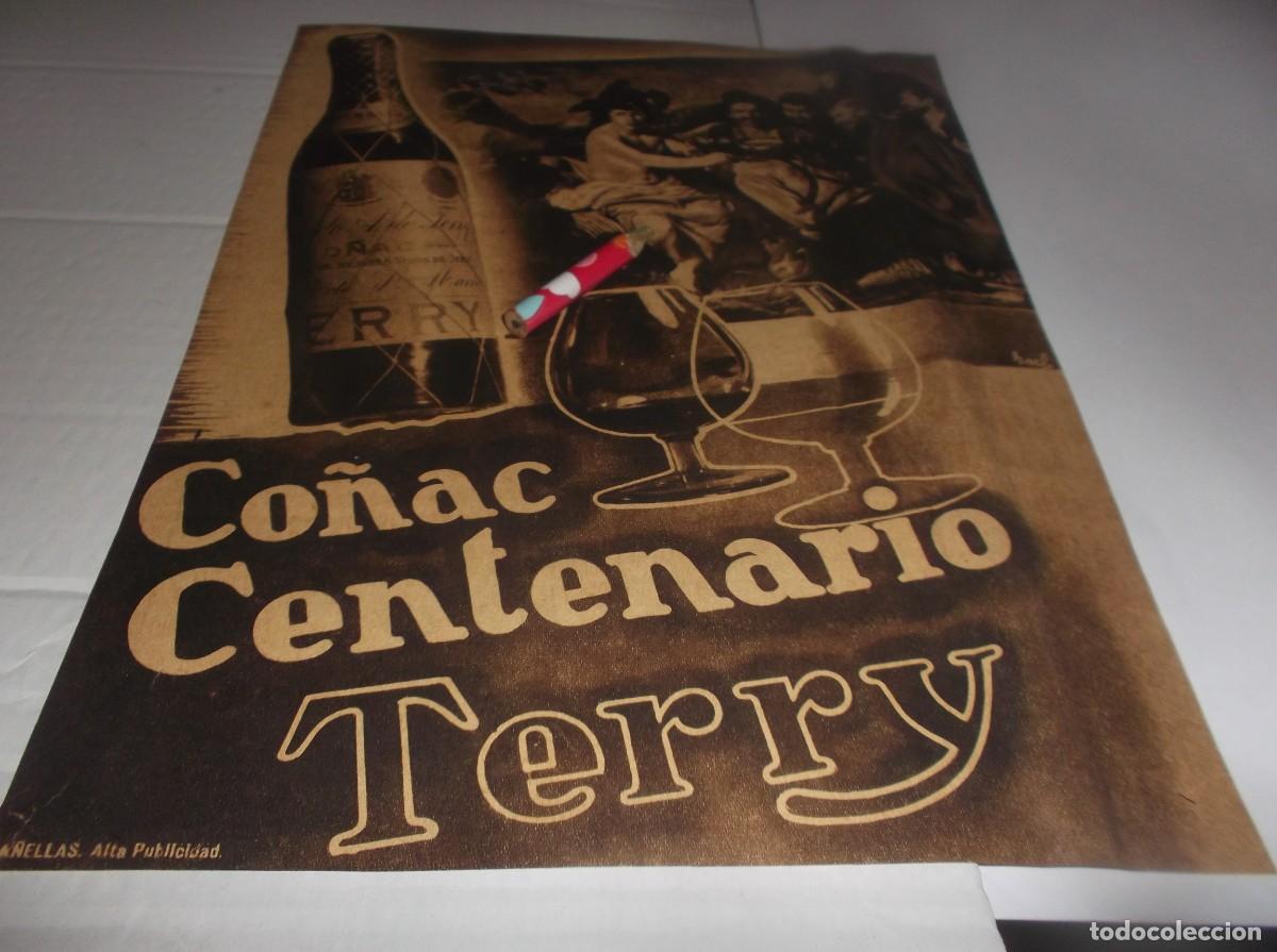 Coleccionismo de Revistas y Peri&oacute;dicos: RECORTE PUBLICIDAD A&Ntilde;O 1942.-BRANDY-CO&Ntilde;AC CENTENARIO TERRY(DIBUJO NOEL)PUERTO STA.MARIA-C&Aacute;DIZ