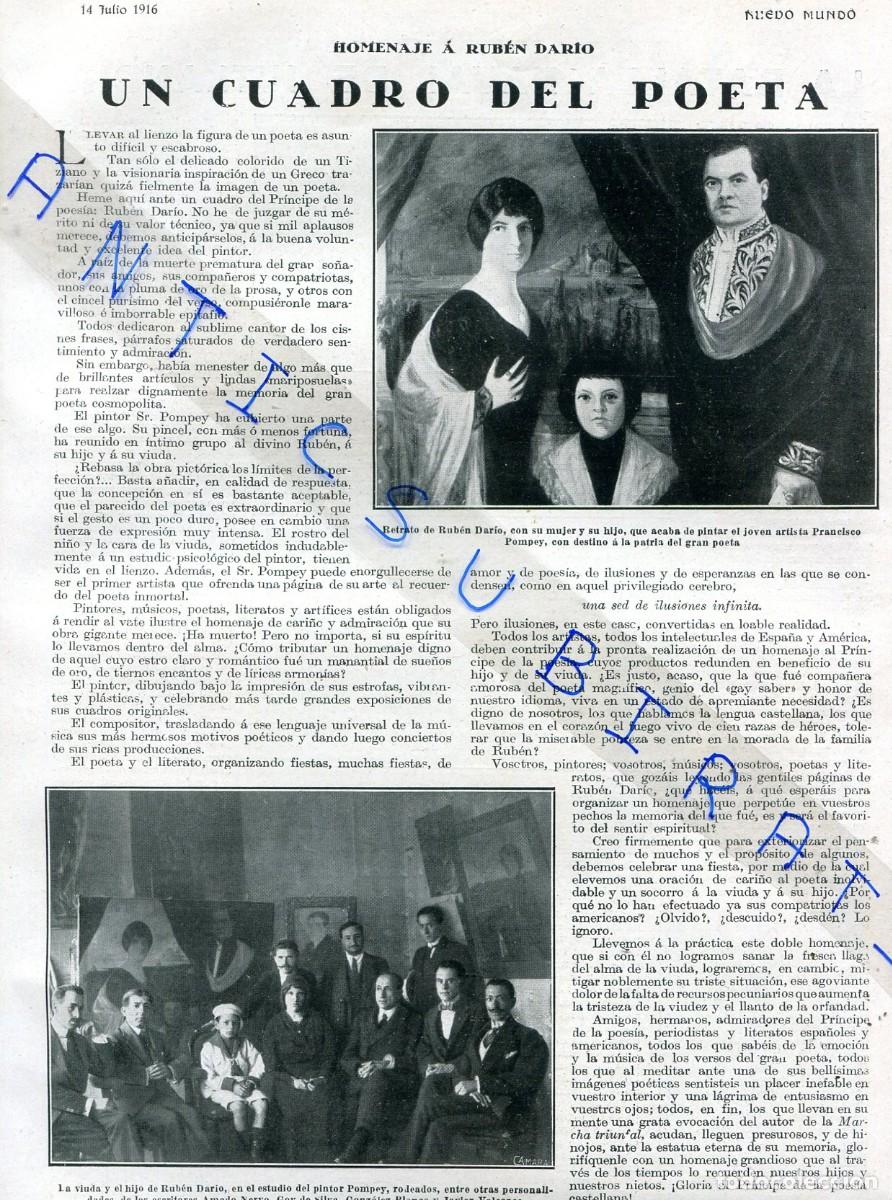 Collection Magazines and Newspapers: REVISTA A&Ntilde;O 1916 RUBEN DARIO FRANCISCO POMPEY LA PROSTITUCIONA MARQUES DE CAMPS BUENAVENTURA PLAJA