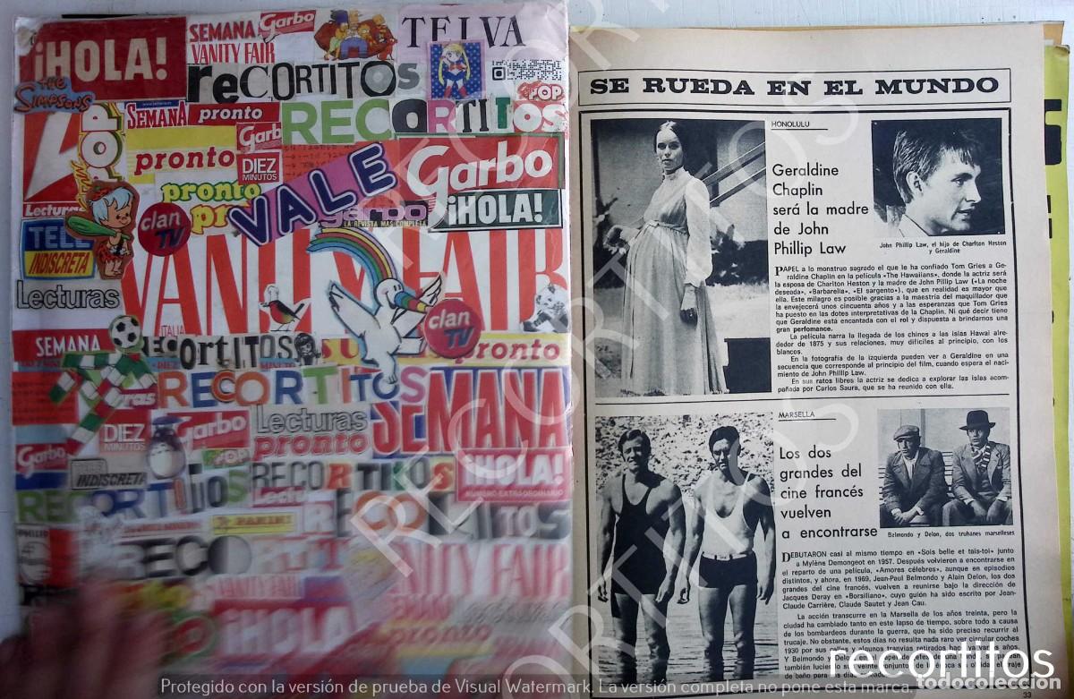 Coleccionismo de Revistas y Peri&oacute;dicos: JEAN PAUL BELMONDO ALAIN DELON GERALDINE CHAPLIN