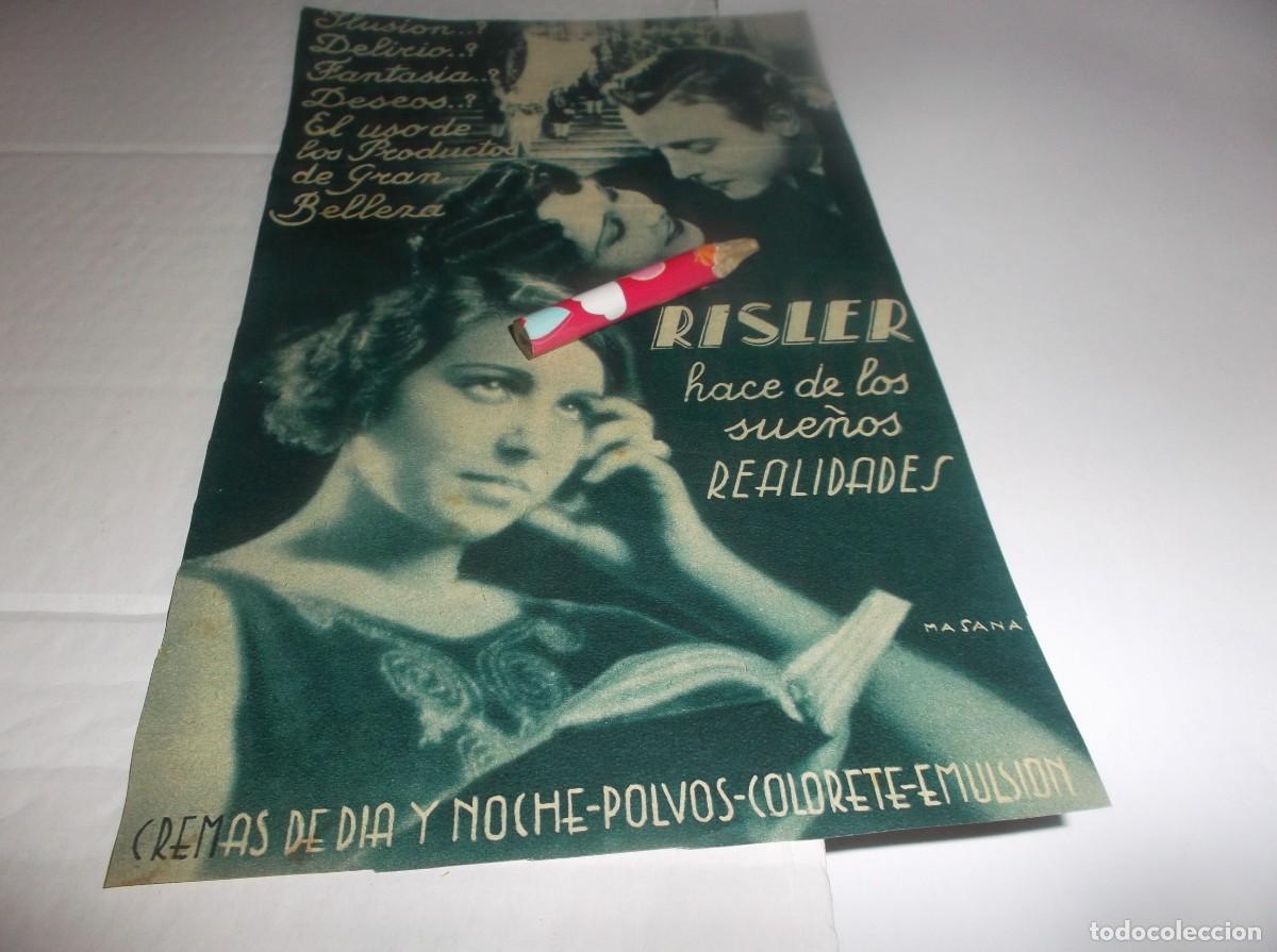 Coleccionismo de Revistas y Peri&oacute;dicos: RECORTE PUBLIC.A&Ntilde;O 1933.-CREMAS DE DIA Y NOCHE - RISLER -HACE DE LOS SUE&Ntilde;OS REALIDADES(FOTO MASANA)