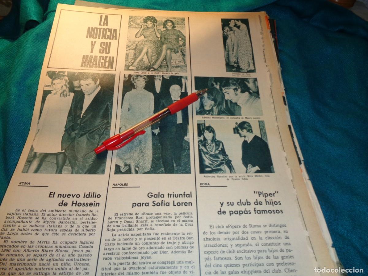 Coleccionismo de Revistas y Peri&oacute;dicos: RECORTE : SOFIA LOREN. FOTOGRAMAS, NOVMBRE 1967