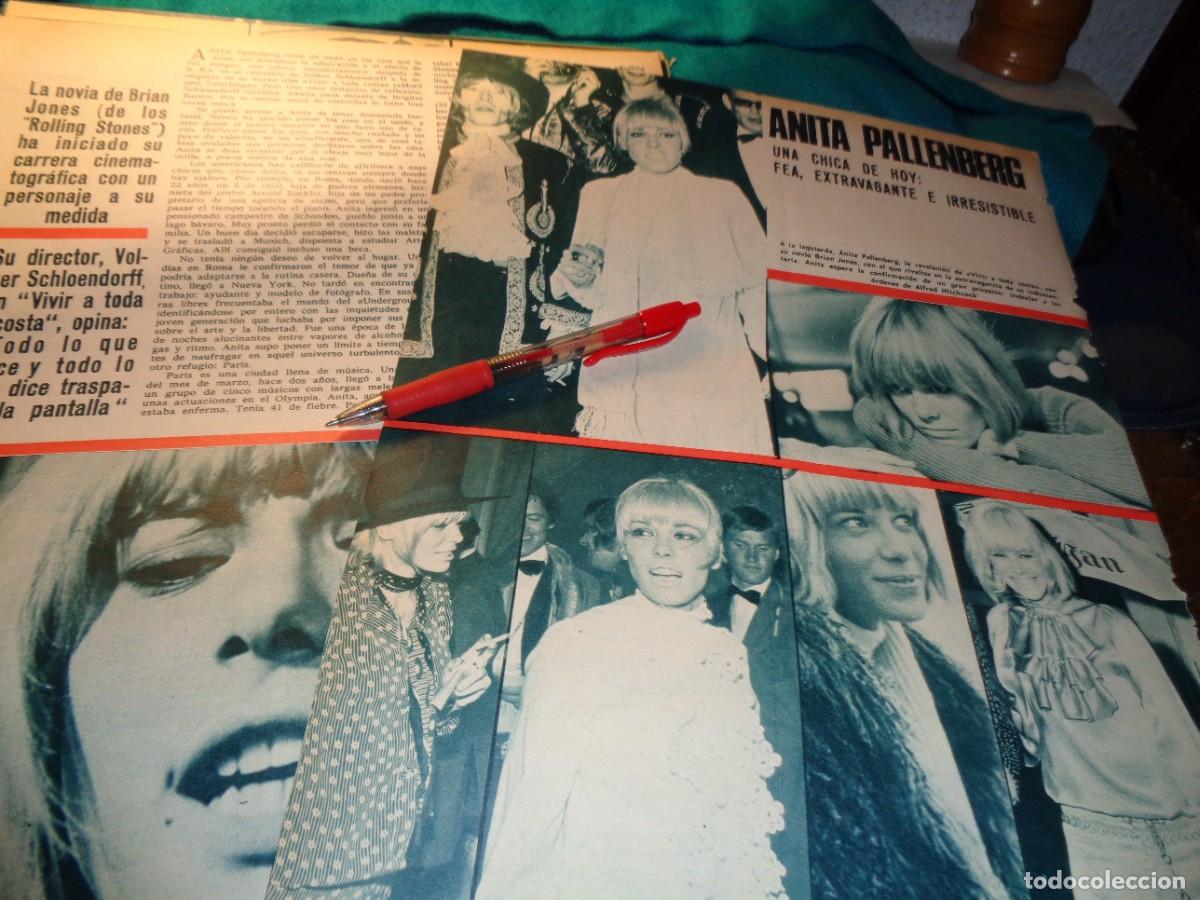 Coleccionismo de Revistas y Peri&oacute;dicos: RECORTE : ANITA PALLENBERG, NOVIA DE BRIAN JONES ( ROLLING STONES). FOTOGRAMAS, JUNIO 1967