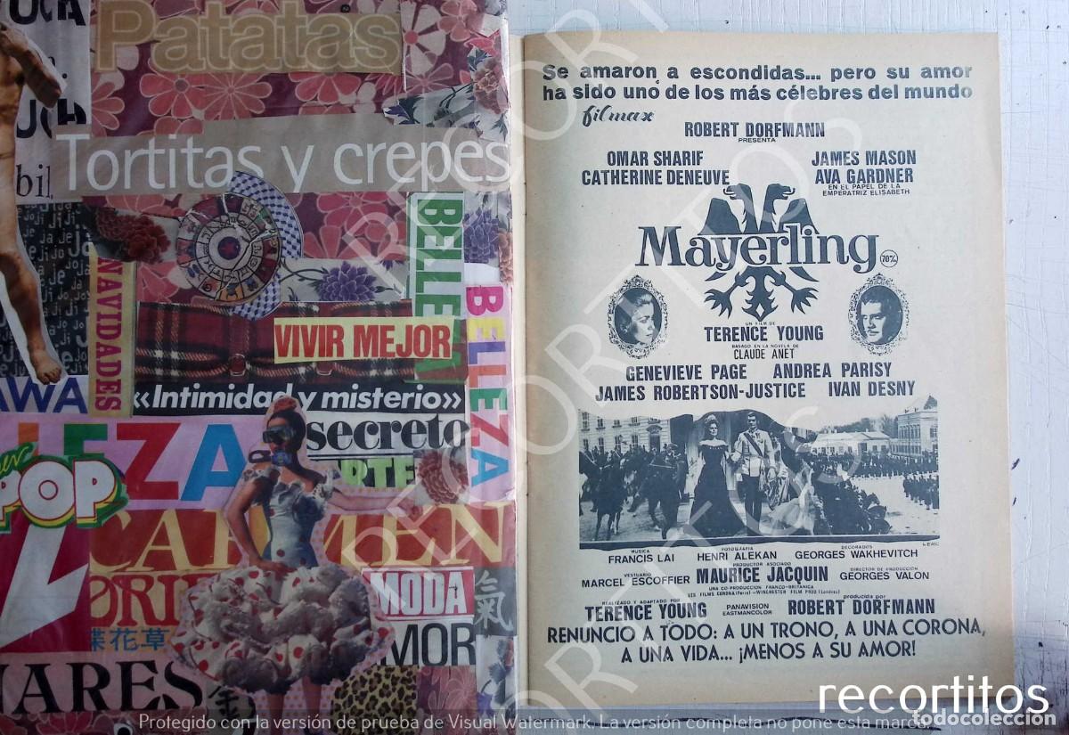 Coleccionismo de Revistas y Peri&oacute;dicos: MAYERLING AVA GARDNER CLAUDINE AUGER CATHERINE DENEUVE JAMES MASON OMAR SHARIF