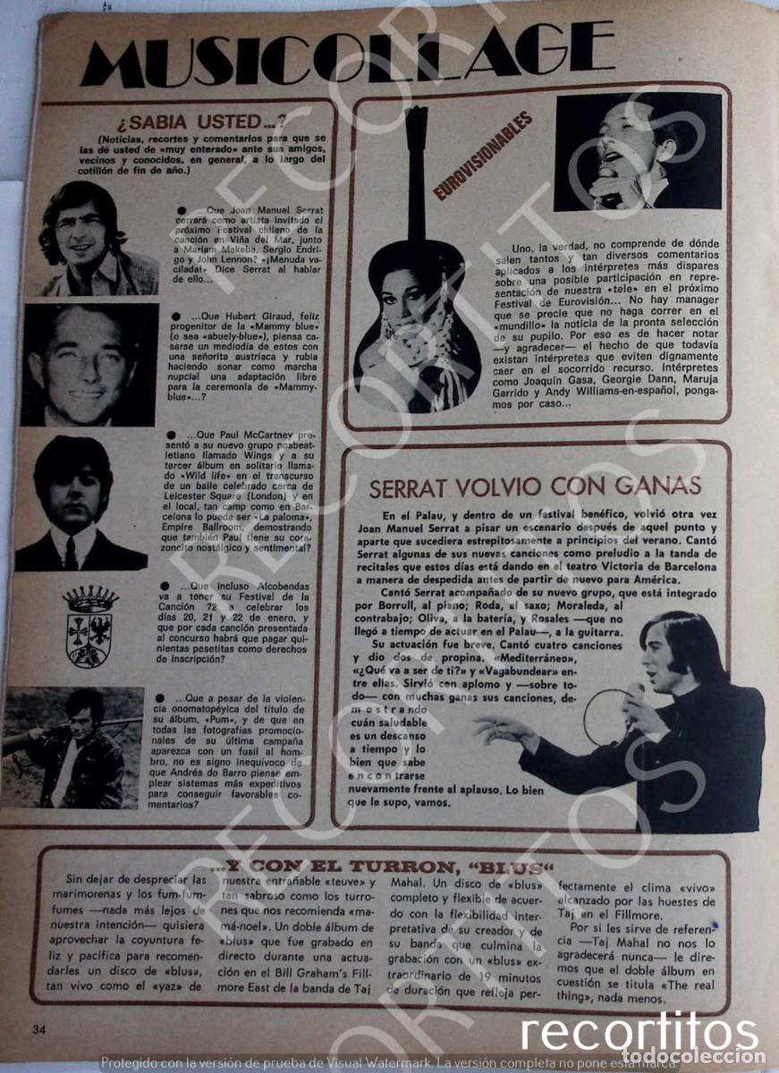 Coleccionismo de Revistas y Peri&oacute;dicos: JOAN MANUEL SERRAT PAUL MCCARTNEY