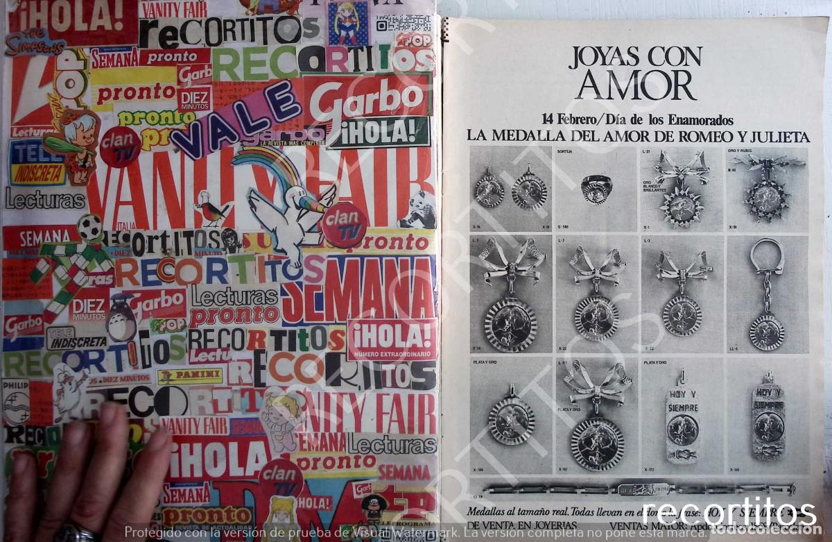 Collectionnisme de Revues et Journaux: MEDALLAS DEL AMOR ANUNCIO PUBLICIDAD