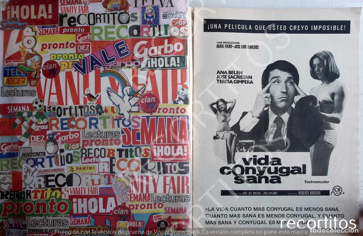 Coleccionismo de Revistas y Peri&oacute;dicos: VIDA CONYUGAL SANA PEPE SACRISTAN JOSE ANA BELEN AMPARO MU&Ntilde;OZ MISS ESPA&Ntilde;A D