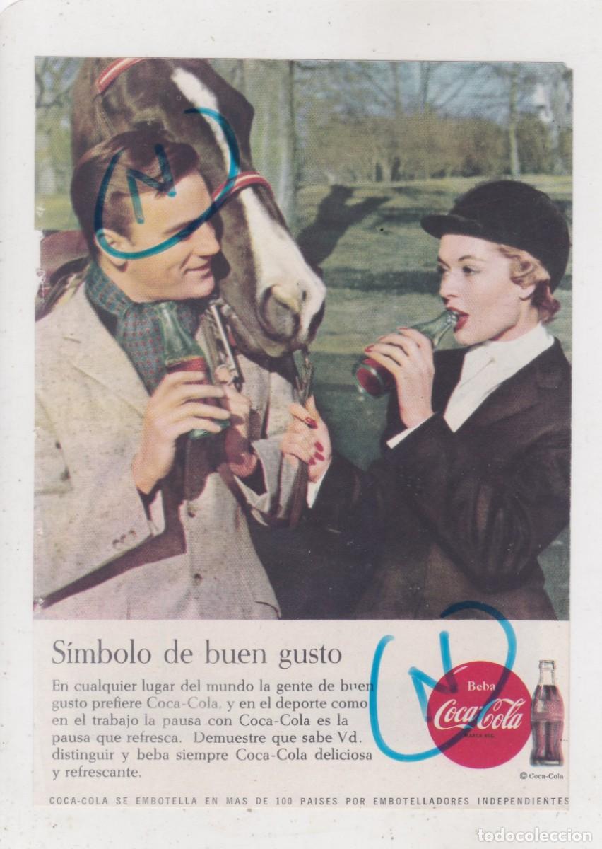 Coleccionismo de Revistas y Peri&oacute;dicos: PUBLICIDAD 1957. ANUNCIO COCA COLA + LONG LIFE SHERRY. GARVEY (REVERSO)