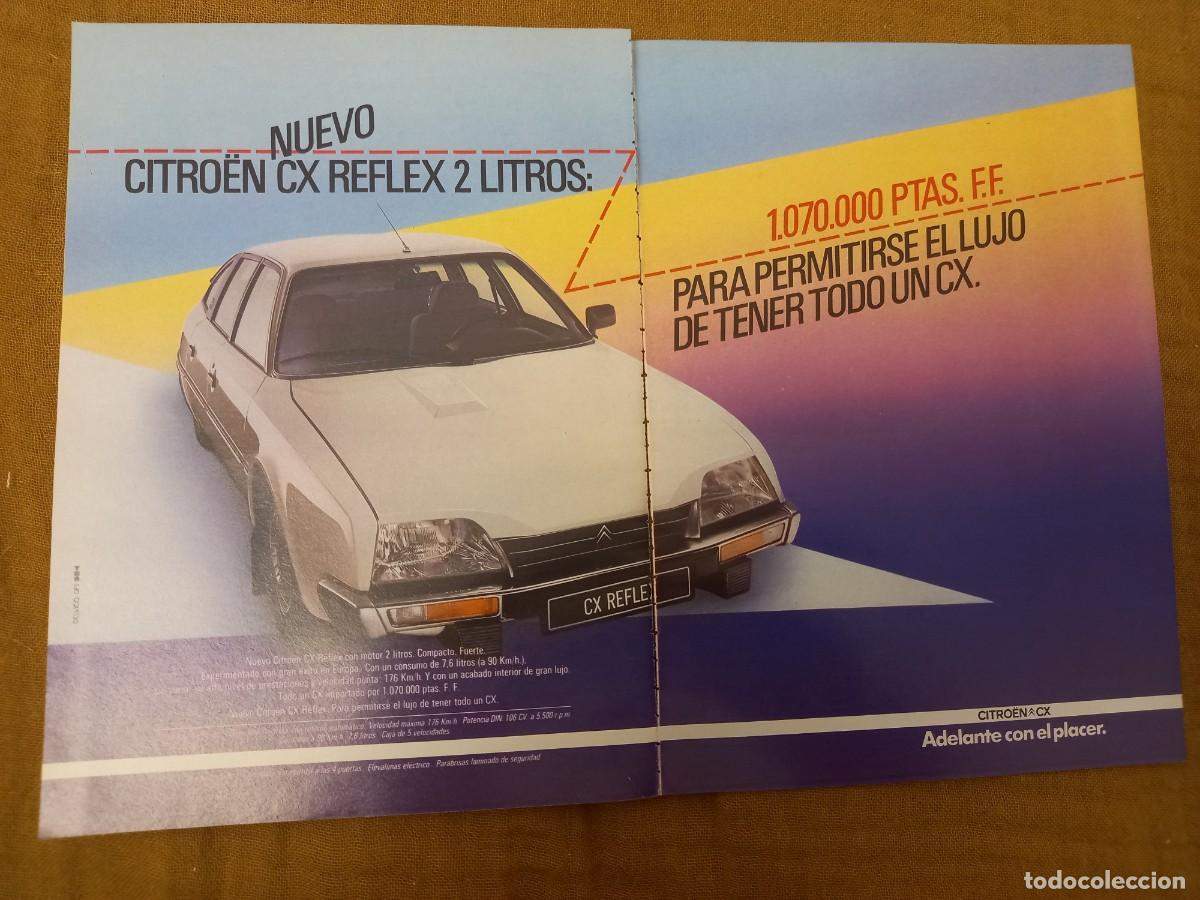 Coleccionismo de Revistas y Peri&oacute;dicos: PUBLICIDAD ANUNCIO DE CITROEN CX. EXTRA&Iacute;DO DE REVISTA 1982. DOBLE PAGINA 19X26CM