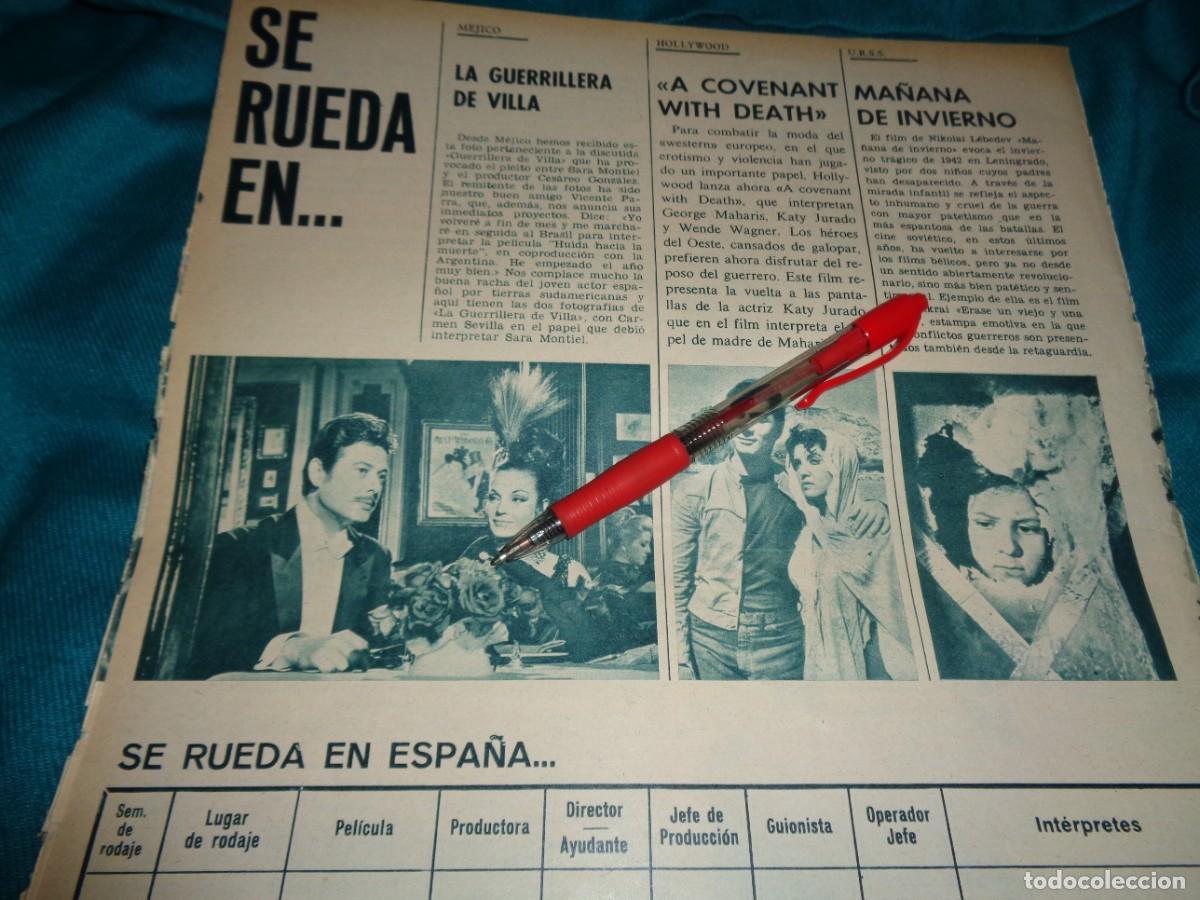 Coleccionismo de Revistas y Peri&oacute;dicos: RECORTE : CARMEN SEVILLA Y VICENTE PARRA. KATY JURADO. FOTOGRAMAS, ABRIL 1967