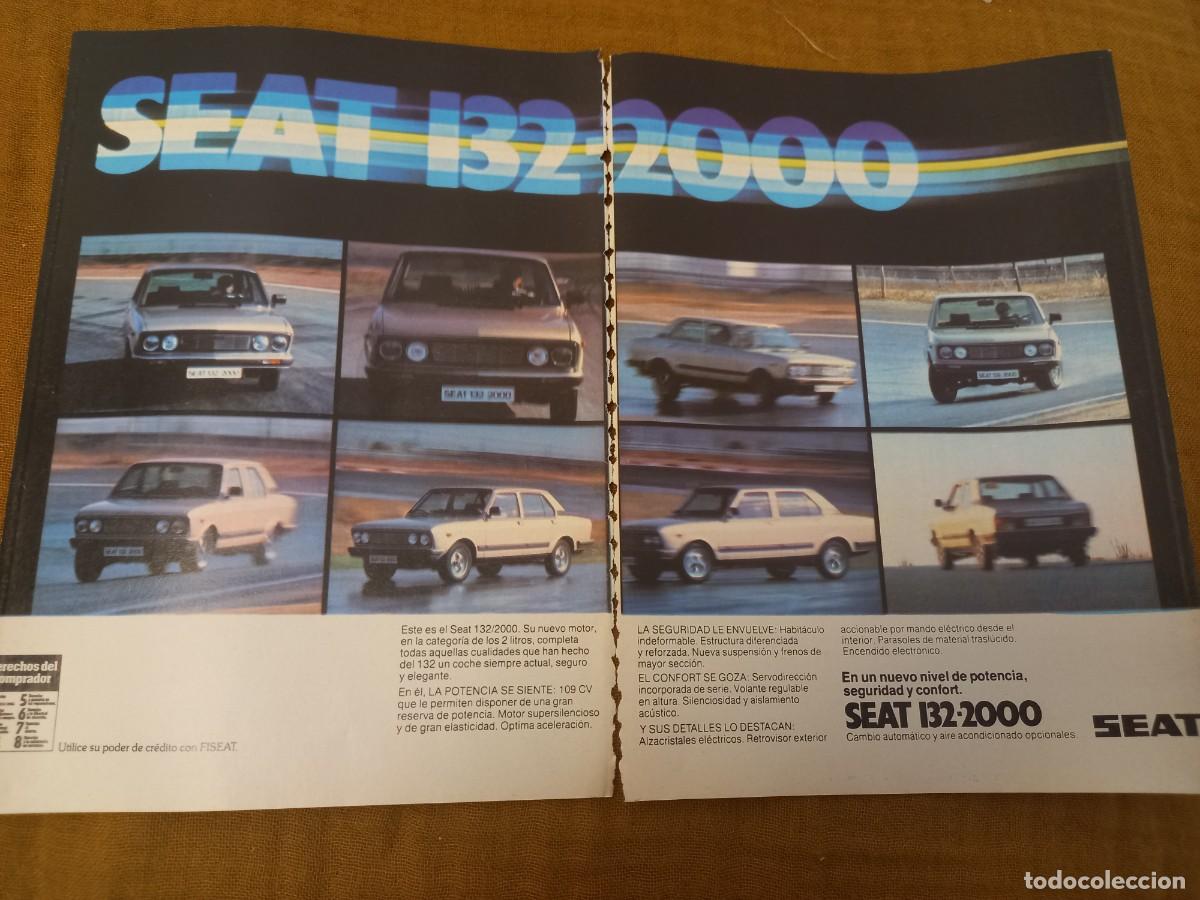 Coleccionismo de revistas y peri&oacute;dicos: PUBLICIDAD. ANUNCIO DE SEAT 132. EXTRA&Iacute;DO DE REVISTA 1979. DOBLE PAGINA 26X19 CM