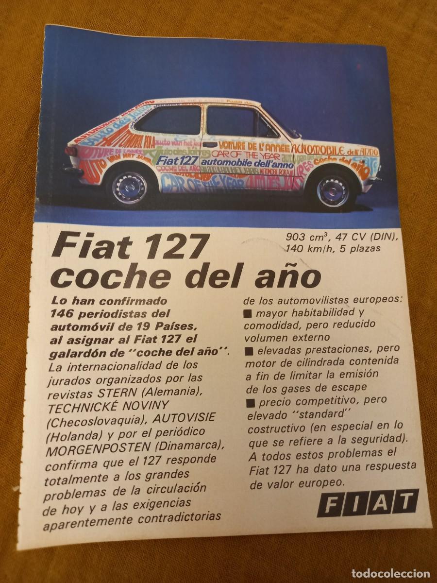 Coleccionismo de Revistas y Peri&oacute;dicos: PUBLICIDAD VINTAGE. ANUNCIO FIAT 127. 13X19 CM. EXTRA&Iacute;DO DE REVISTA 1972