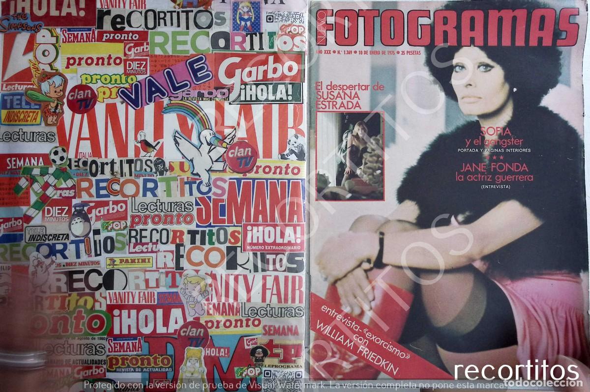 Coleccionismo de Revistas y Peri&oacute;dicos: RECORTE PORTADA SOFIA LOREN SOPHIA SUSANA ESTRADA